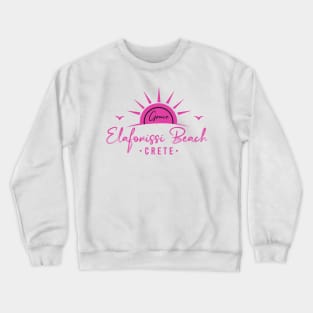 Elaforisi Beach - Idyllic Coastal Haven Crewneck Sweatshirt